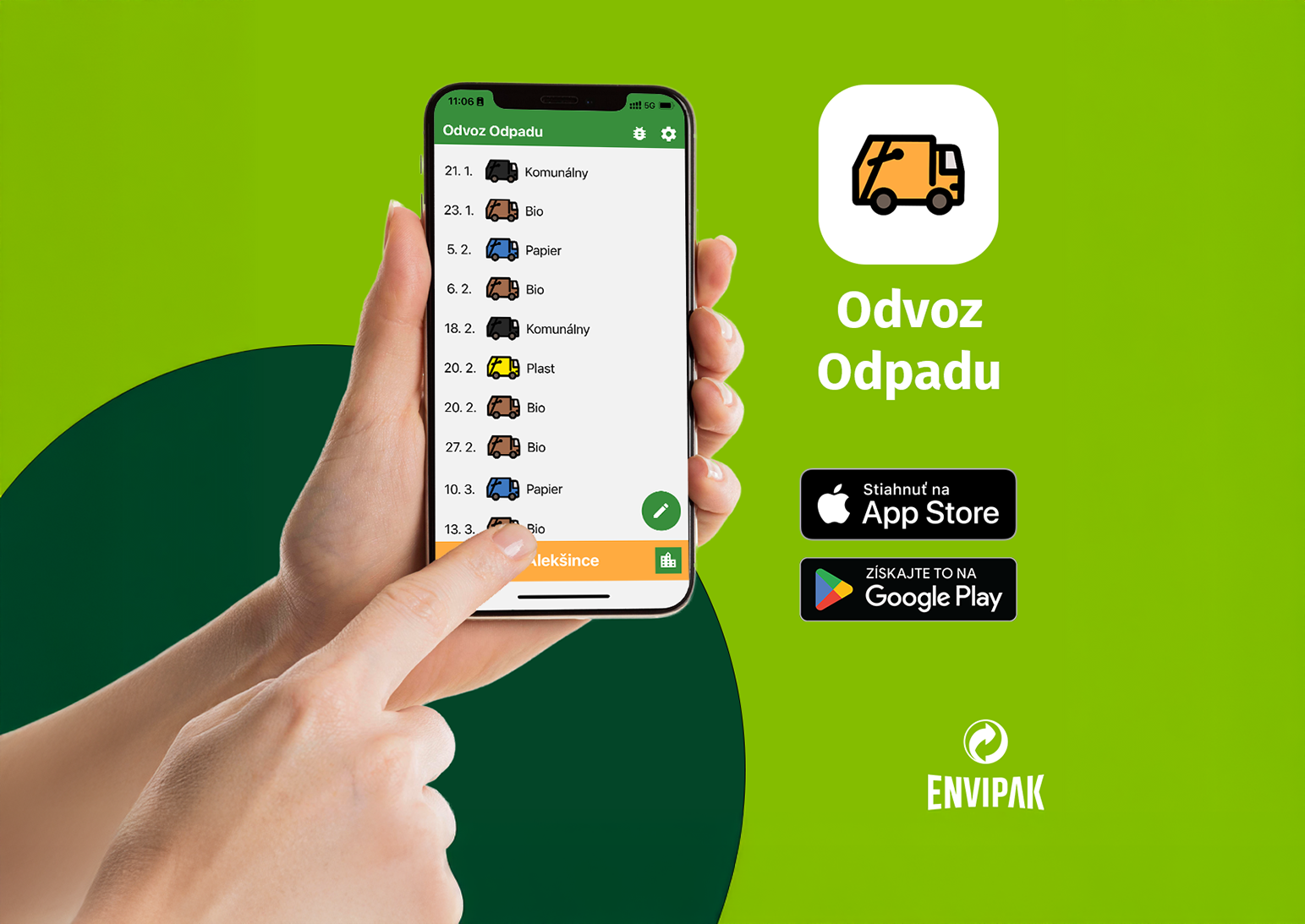 Prehľad o odvoze odpadu môžete mať vo vrecku 