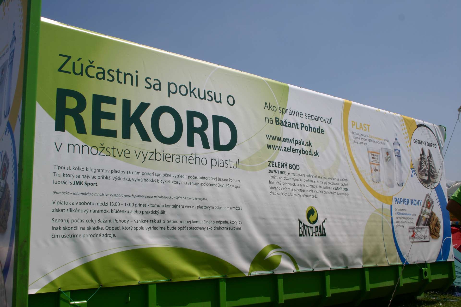 ENVI - PAK vytvoril neoficiálny REKORD v množstve vyseparovaného plastu na jednom podujatí