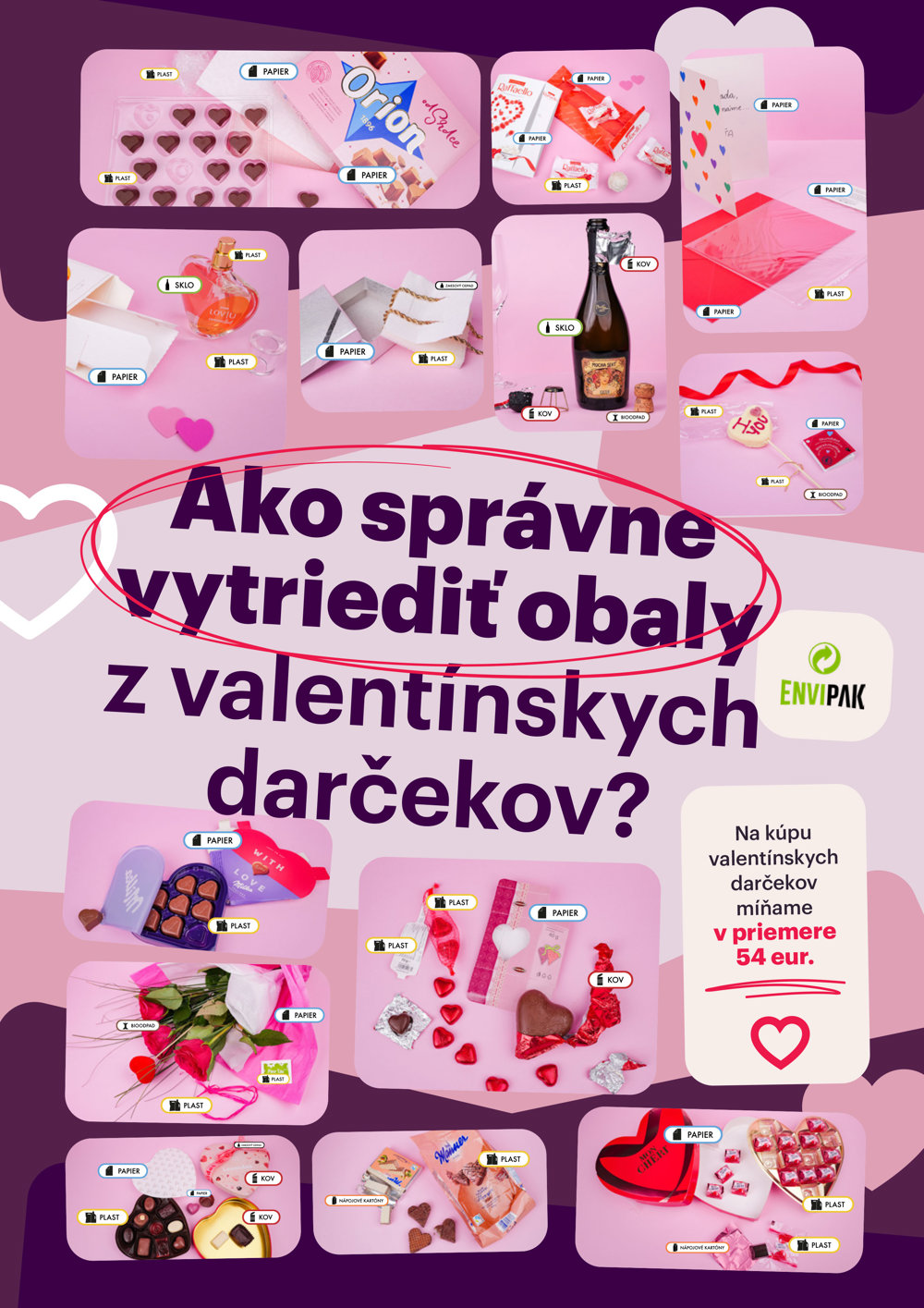 Viete správne vytriediť odpad z valentínskych darčekov?