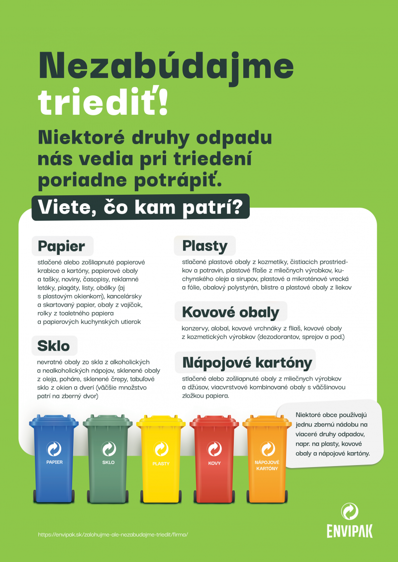 Nezabúdajme triediť pokračuje!